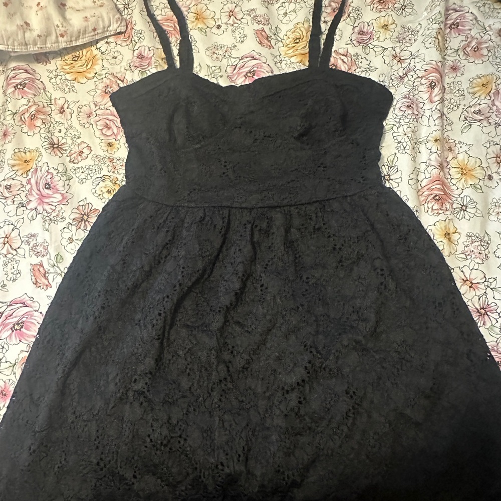 RSQ TILLY’s black minidress with lace